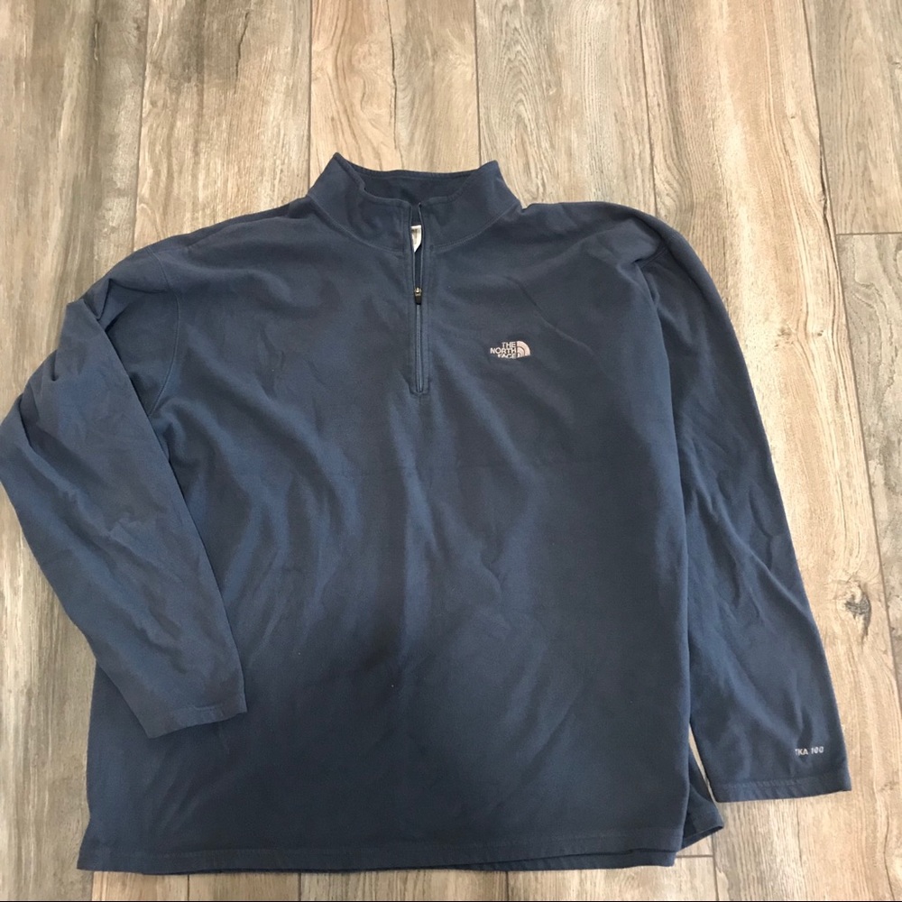 North Face Light Navy Blue Quarter-Zip Sweater